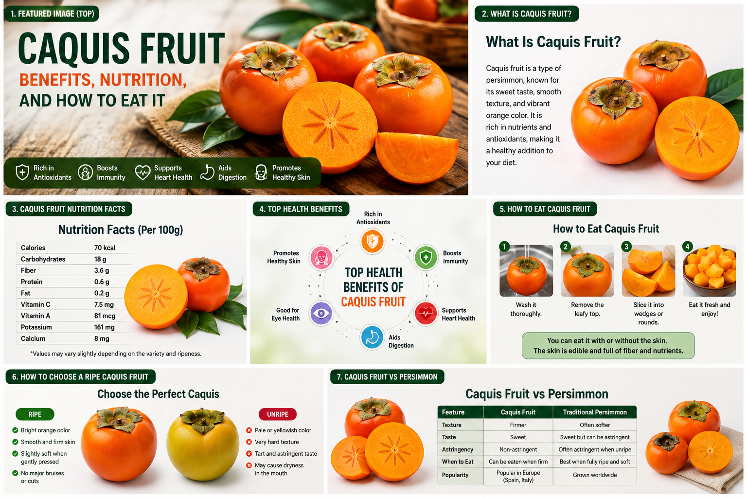 Caquis Fruit: Benefits, Nutrition, and How to Eat It